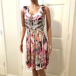 Stretch Pullover Sundress with Sequin Trim and Racer Back